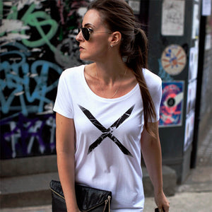 Ridley White Chic Minimalist Style X T-shirt Lifestyle 1