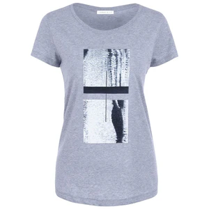 Draycott Grey Abstract Squares Print T-shirt Front View